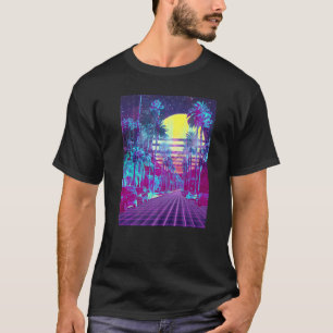 Beverly Backe Retrowave Split Sunset Boulevard Car T Shirt