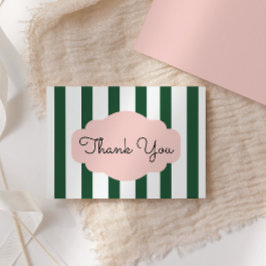 Beverly Backe Rosa & Grönt Baby Shower Tack Kort