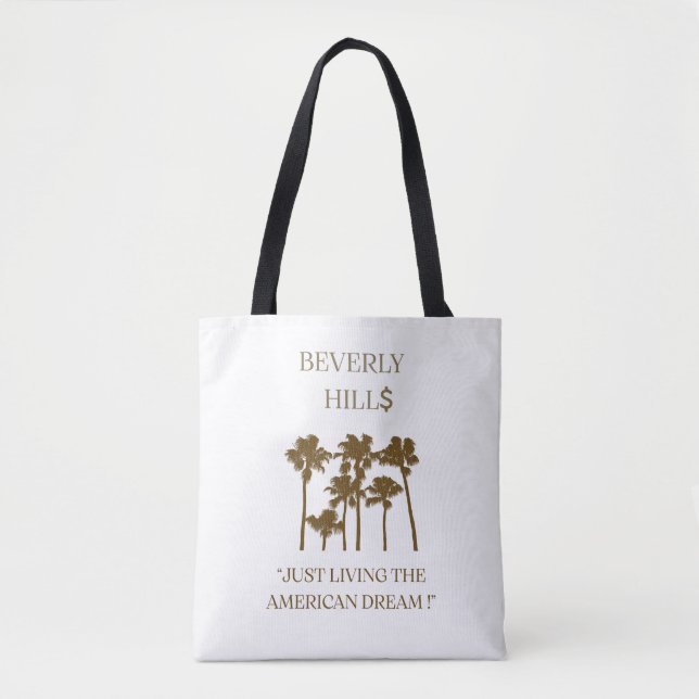 Beverly Hills American Dream Lyxig Axelväska Tygkasse (Framsida)