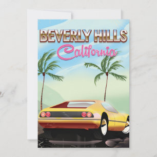 Beverly Hills Kalifornien retro reseaffisch