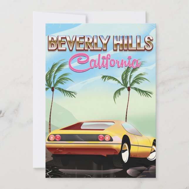 Beverly Hills Kalifornien retro reseaffisch (Framsida)