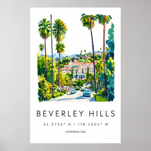 Beverly Hills Watercolor 2 Poster (Framsidan)
