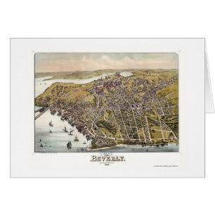 Beverly panorama- karta för MORSOR - 1886 Hälsningskort