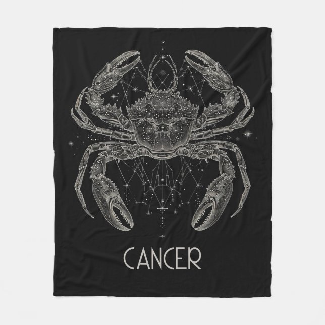 Bevett med cancerzodiac Constellation Fleece Blank (Framsidan)