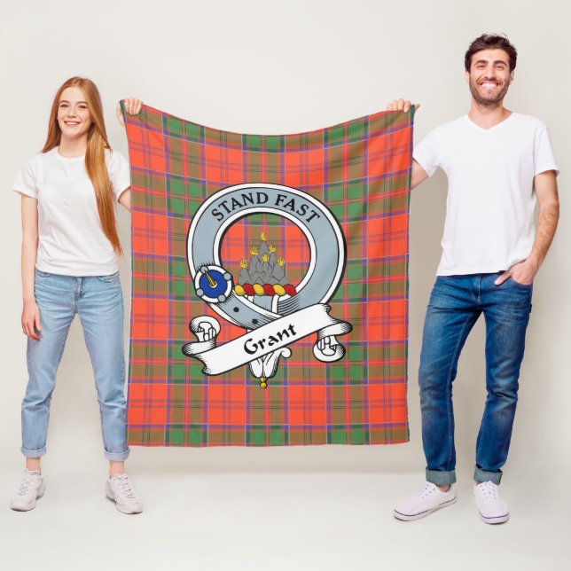Bevilja Ancient Clan Badge Tartan Rutmönster Fleecefilt (På plats)
