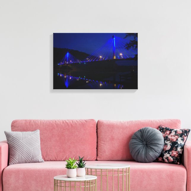 Bevilja arbetningsyteutskrift för brygga canvastryck (Insitu (Vardagsrum))