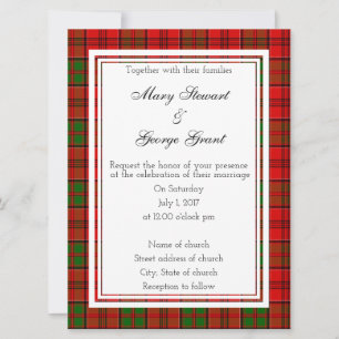 Bevilja inbjudan till Scottish Wedding
