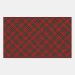 Bevilja Klan Designad utskrift av Tartan Rektangulärt Klistermärke