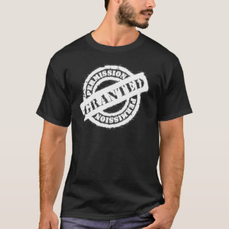 beviljad vit för frimärke tillåtelse tee shirt