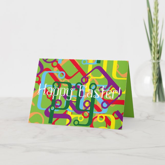 Beviljandekort för konst i glad påsk Ord Helgkort (Framsida)