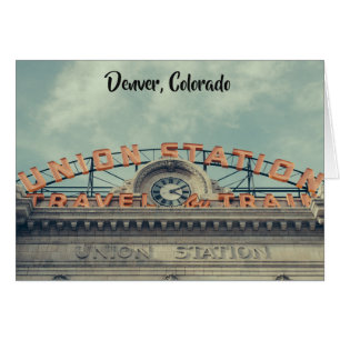 Beviljandekort för Tillfällen Denver Union Station Hälsningskort