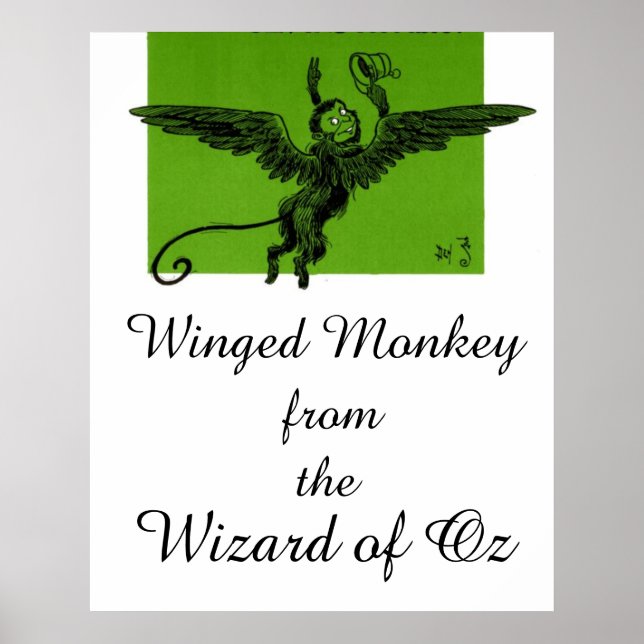 Bevingad apa från Trollkarlen från Oz Poster (Framsidan)