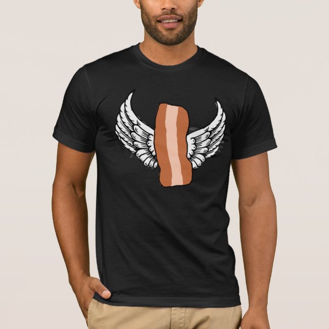 Bevingad baconskjorta t-shirt (Framsida)