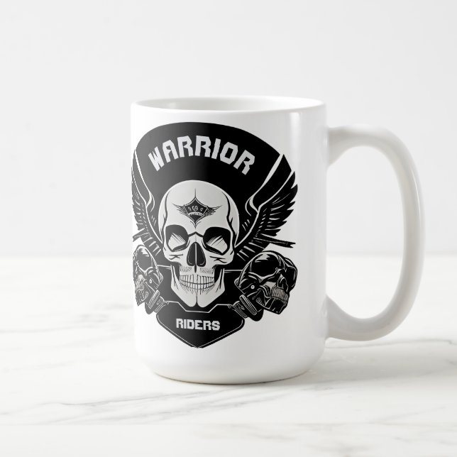Bevingad Dödskallekonst Kaffemugg (Höger)