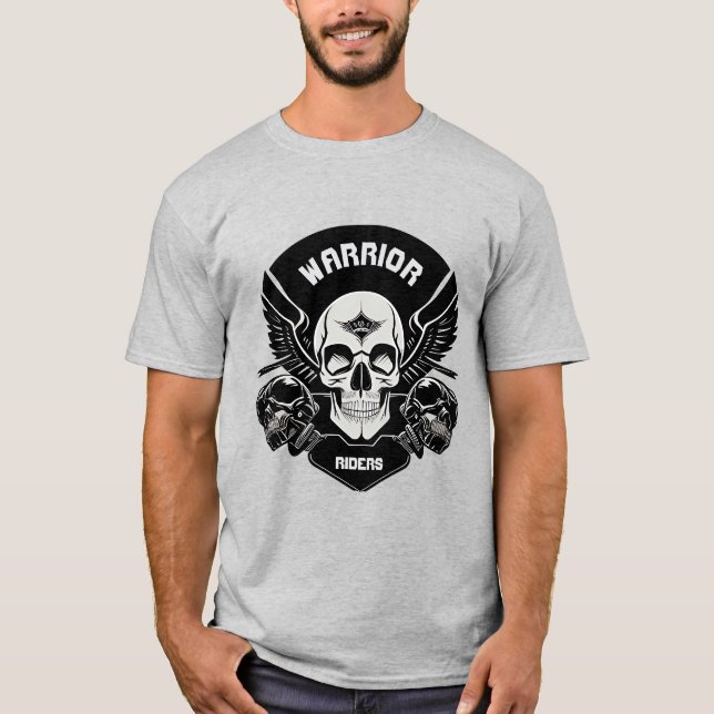 Bevingad Dödskallekonst T Shirt (Framsida)