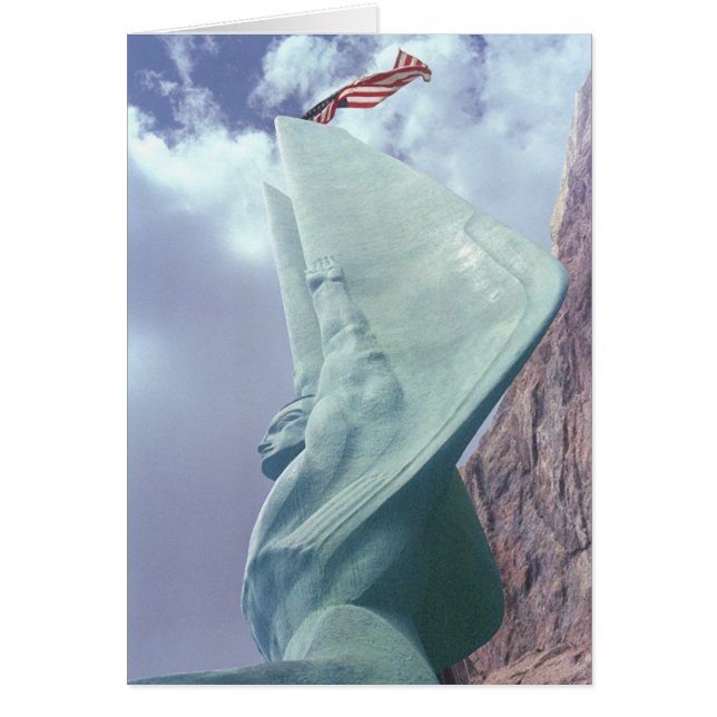 Bevingad figur av republiken hälsningskort (Framsidan)