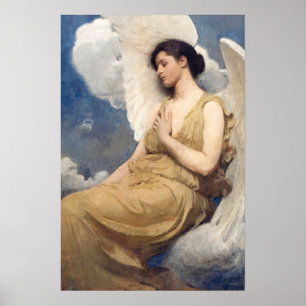 Bevingad figur, berömd målning poster
