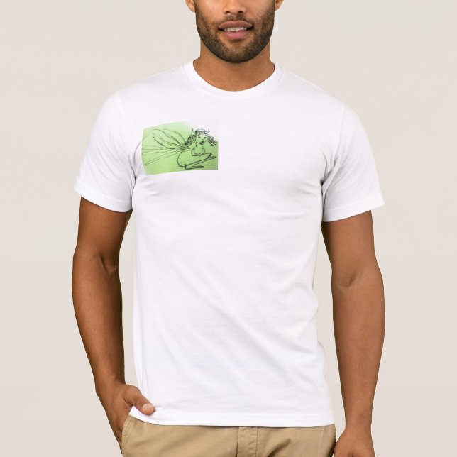 bevingad grönt t-shirt (Framsida)