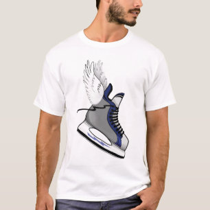 Bevingad hockeyskridskoutslagsplats t shirt