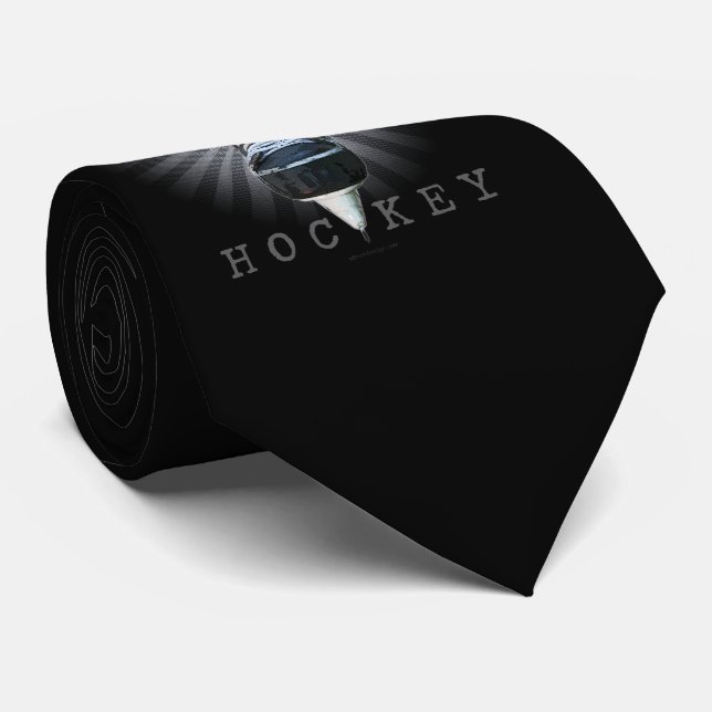 Bevingad hockeytie (mörk) slips (Rullad)