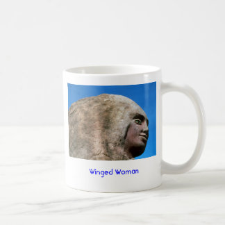 Bevingad kvinna (ansikte) /Mug Kaffemugg