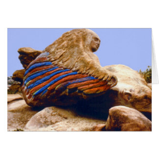 Bevingad kvinna/Reclining kort för man 1/Folded