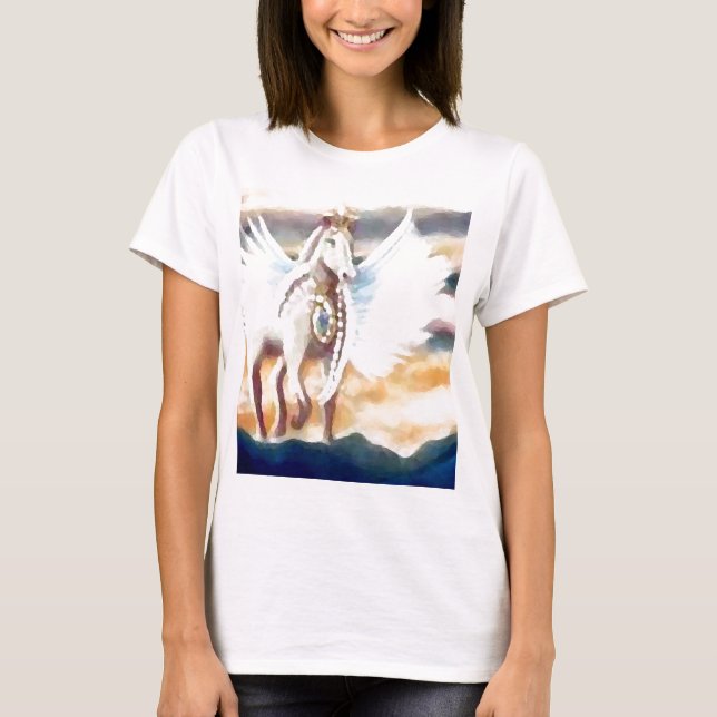 Bevingad Pegasus CricketDiane konst & design T-shirt (Framsida)