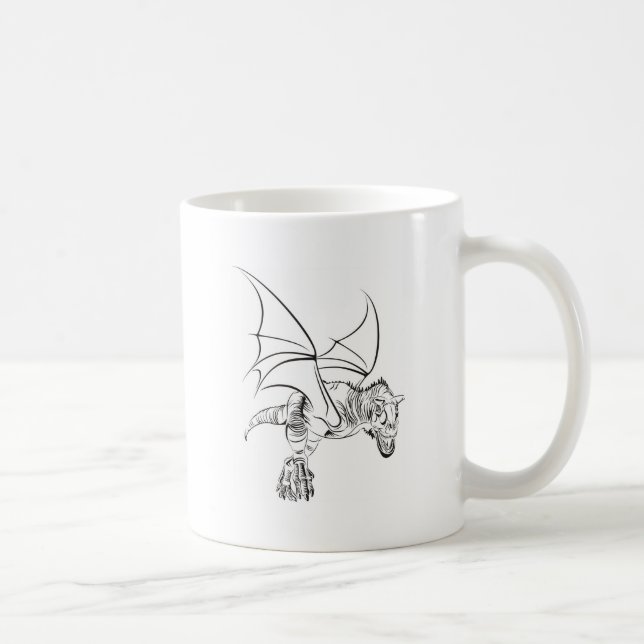 Bevingad Raptor / Tribal Kaffemugg (Höger)