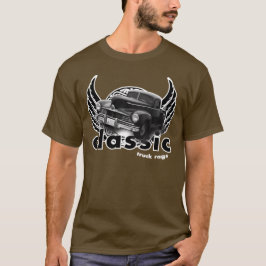 Bevingad svart klassikerlastbil t shirt
