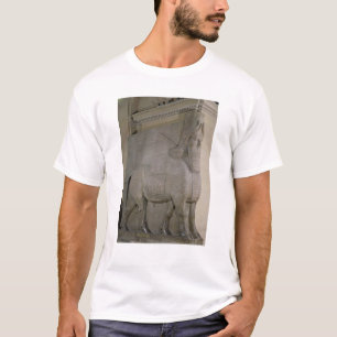 Bevingad tjur på en facade av kungen Sargon IIS Tee Shirt