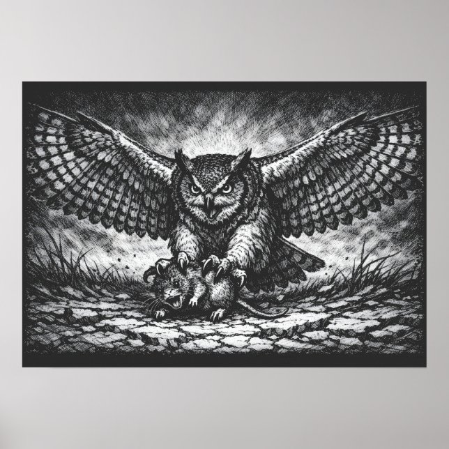 Bevingad Ugglesentinel av BurnsInHell Poster (Framsidan)