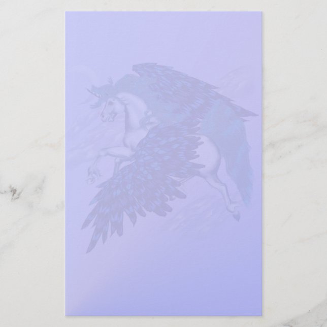 Bevingad Unicornbrevpapper Brevpapper (Framsida)