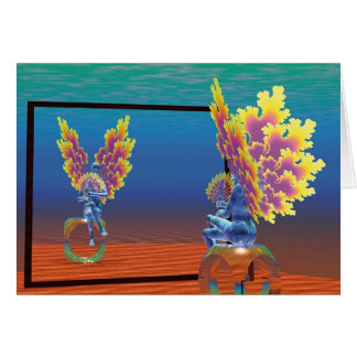 Bevingada saker - "spegel, spegel… ", hälsningskort