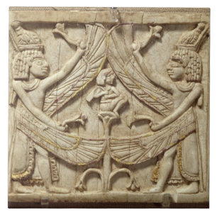 Bevingada snillen, assyrisk period, c.750 BC Kakelplatta