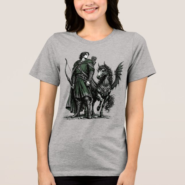Bevingade Skuggor & Lerajes Ockulta Mål T Shirt (Framsida)