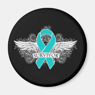 Bevingat ÖVERLEVANDEband för Ovarian cancer Magnet