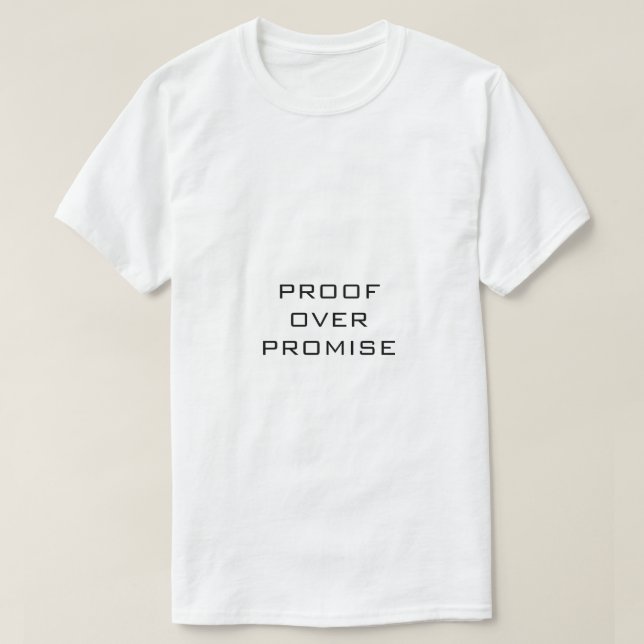 BEVIS FÖRE LÖFTE Vitt T Shirt (Design framsida)