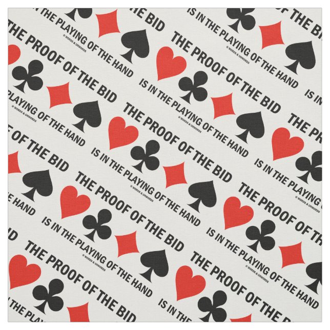 Bevis på att BID spelar upp handbron Humor Tyg (Provkarta)