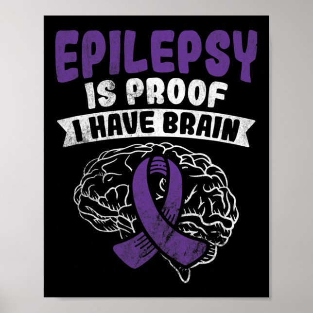 Bevis på att jag är medveten om hjärnepilepsi poster (Framsidan)