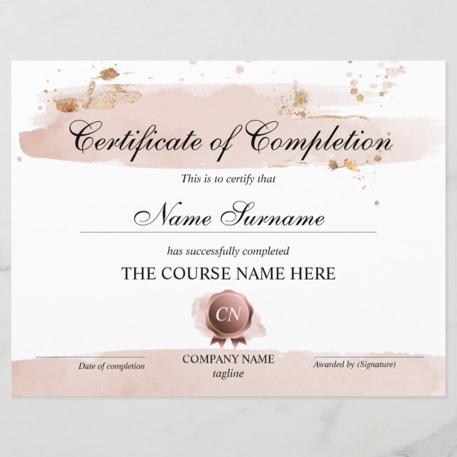 Bevis på avslutad utbildning Utbildning avslutad (Framsida)