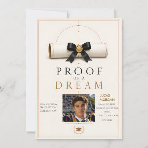 Bevis på en dröm Elegant examensfotokort Kort