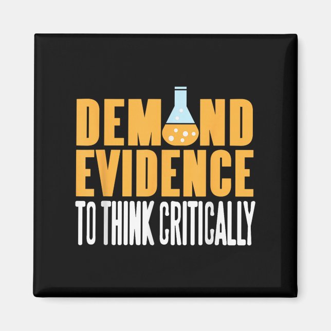 Bevis på Tänka Critical Science Påstående Magnet (Framsidan)