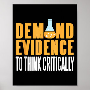 Bevis på Tänka Critical Science Påstående Poster