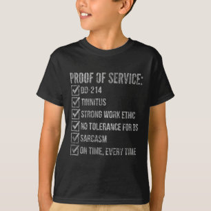 Bevis på tjänstgöring dd-214 tinnitus starkt arbet t shirt