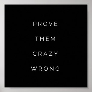 Bevisa dem Motiverande citat Mini Print Black Poster