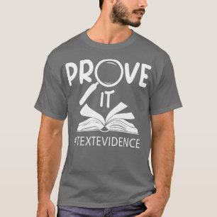 Bevisa textbevis som läser lärare första dagen t shirt