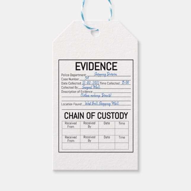 Beviskedja spelar rollen av vårdnadshavare presentetikett (Framsidan)