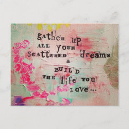 Beviskort för liv och drömmar vykort