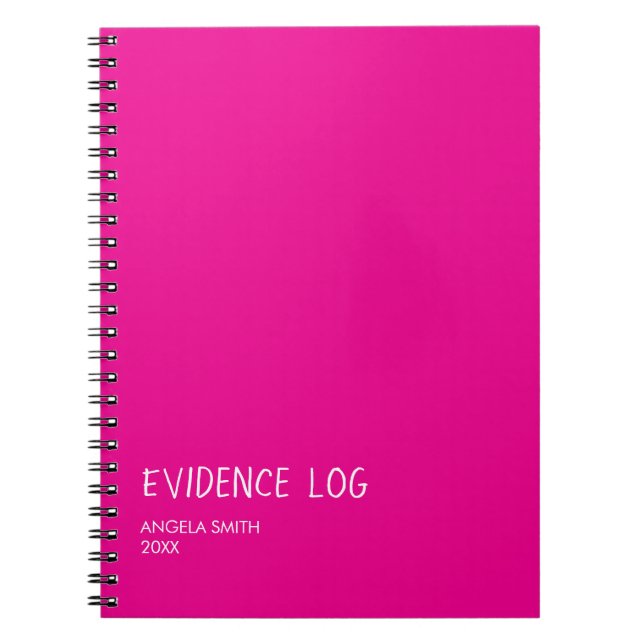Bevisloggbok – Rolig mörk humorjournal, Anteckningsbok (Framsidan)