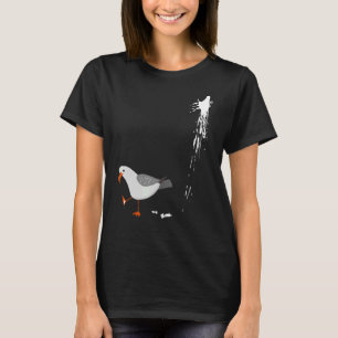 Beware Fiskmås Albatros Bird Crack Gull Beach Bir T Shirt